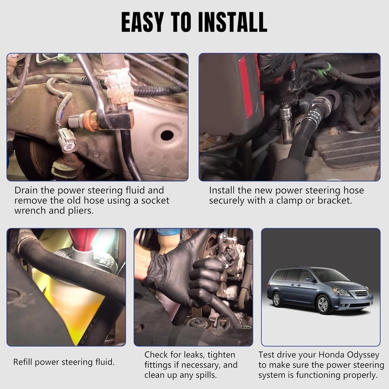 Dexepe Power Steering Pressure Hose Assembly compatible with Honda Odyssey V6 3.5L 2008-2010 Replace 53713SHJA02 - Image 5